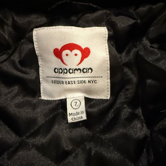 Girls Appaman black shiny puffer coat - Picture 3 of 4